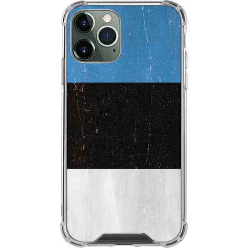 Estonia Flag Distressed iPhone 12 Pro Max Clear Case